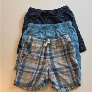 Jumping Beans Kids Plaid and Solid Shorts Set - Blue and Navy